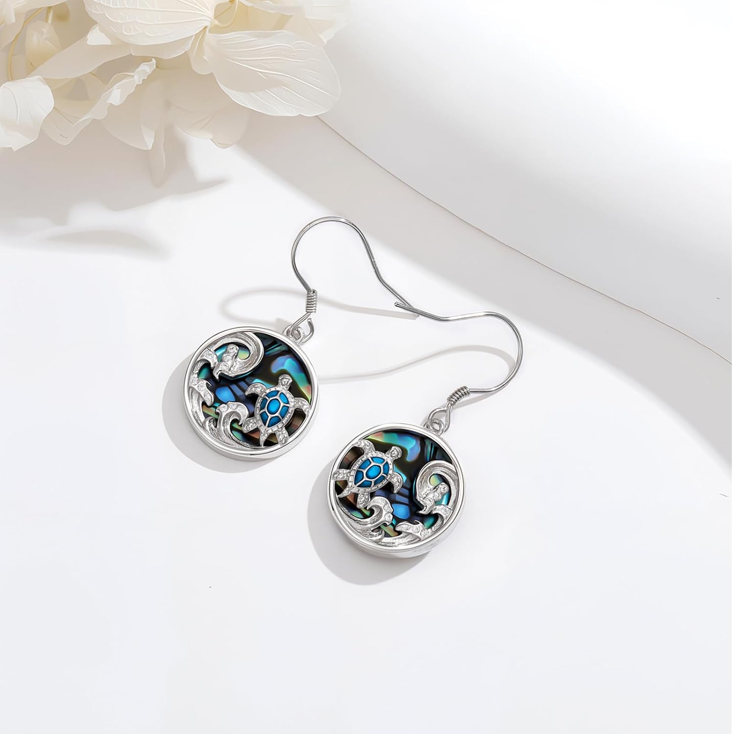 Mermaid/Sea Turtle/Starfish/Whale Earrings 925 Sterling Sliver Ocean Jewelry Animal Dangle Earrings Beach Gifts for Women Girlfriend Mom - Image 2