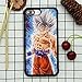Dragon Ball Super Z Son Goku Ultra Instinct Japanese Anime Case for iPhone 7 Plus / 8 Plus (5.5 Inch) Comic TPU Silicone Rubber Gel Edge + PC Bumper Case Skin Protective Phone Full Protection Cover