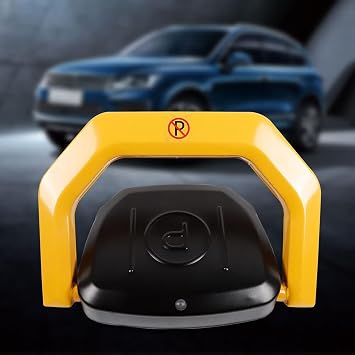 Smart Parking Lock, Folding Auto-Parking Barrier, Automatic Sensing Lifting, Remote Control Parking Lock with 2 Remote Controller, 180 Anti-Collision,A