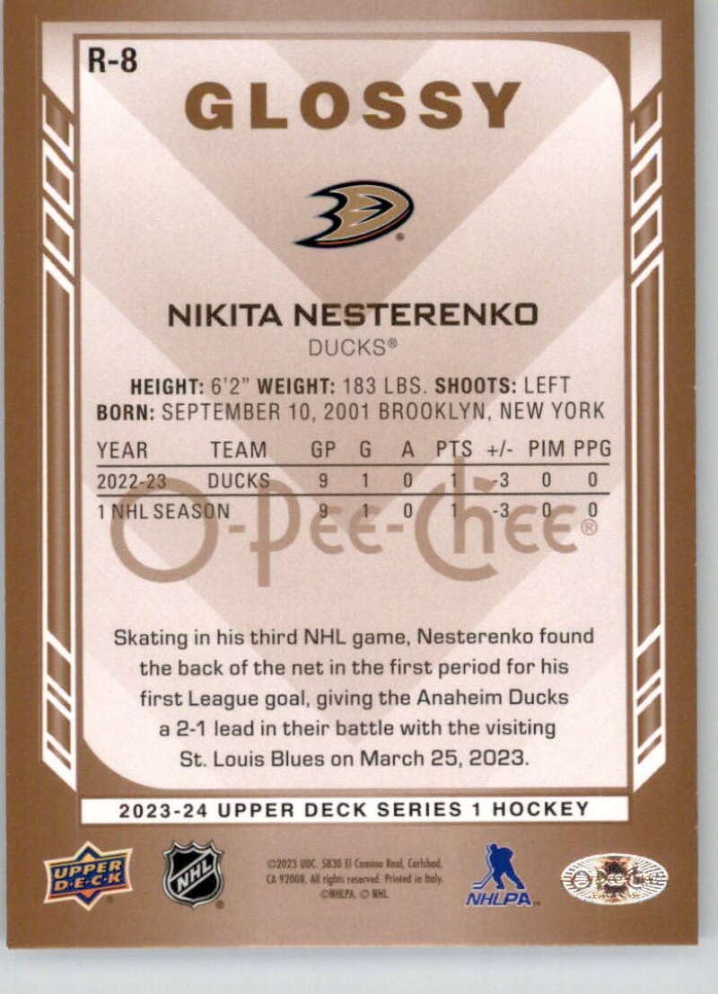 Amazon.com: 2023-24 Upper Deck OPC Glossy #R-8 Nikita Nesterenko