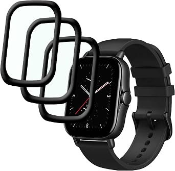 [3 Pack] Screen Protector for Amazfit GTS 2e, 3D Curved Edge Anti-Scratch HD Ultra Shatterproof Flexible Protector Compatible with Amazfit GTS 2e
