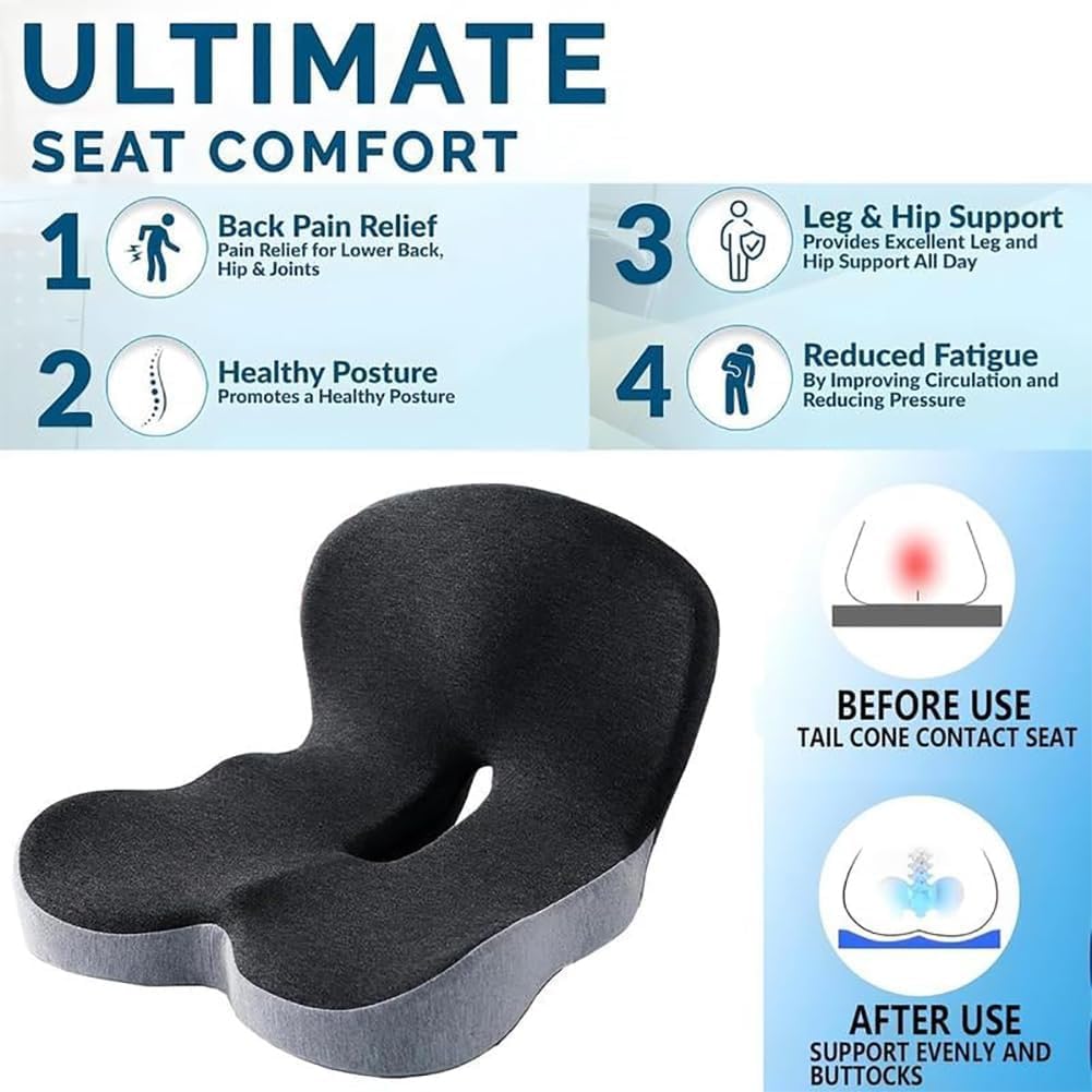 Primflora Memory Foam L-Shaped Car Seat Cushion