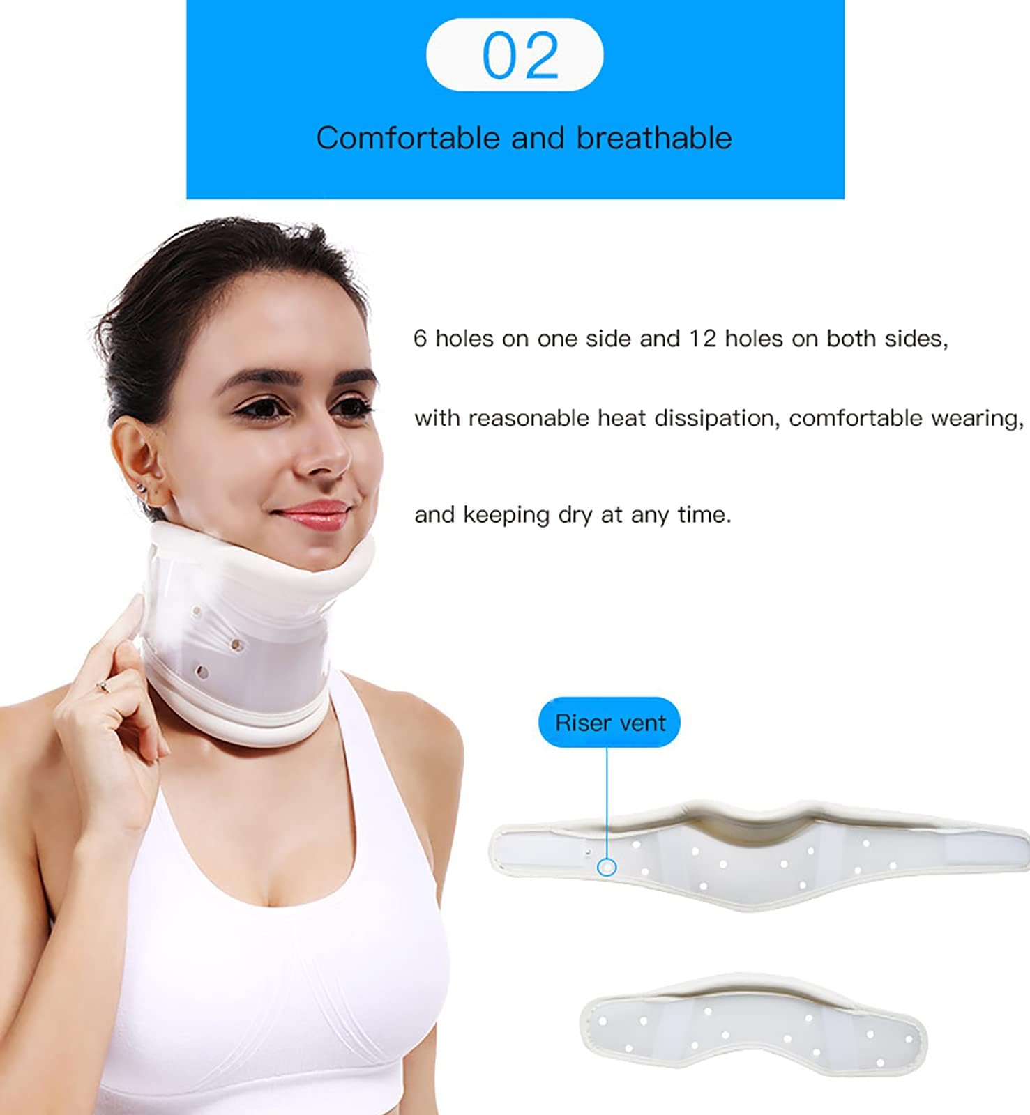 Cuello cervical con soporte de barbilla para aliviar el dolor y estabilidad del cuello
