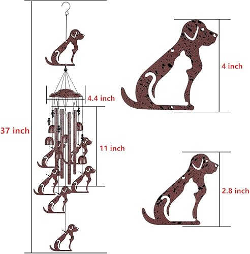 Miniatura 3 de Campanas de viento para perros de jardín, campanas de viento de bendición, campanas de viento al aire libre, captador de viento móvil, campanilla de