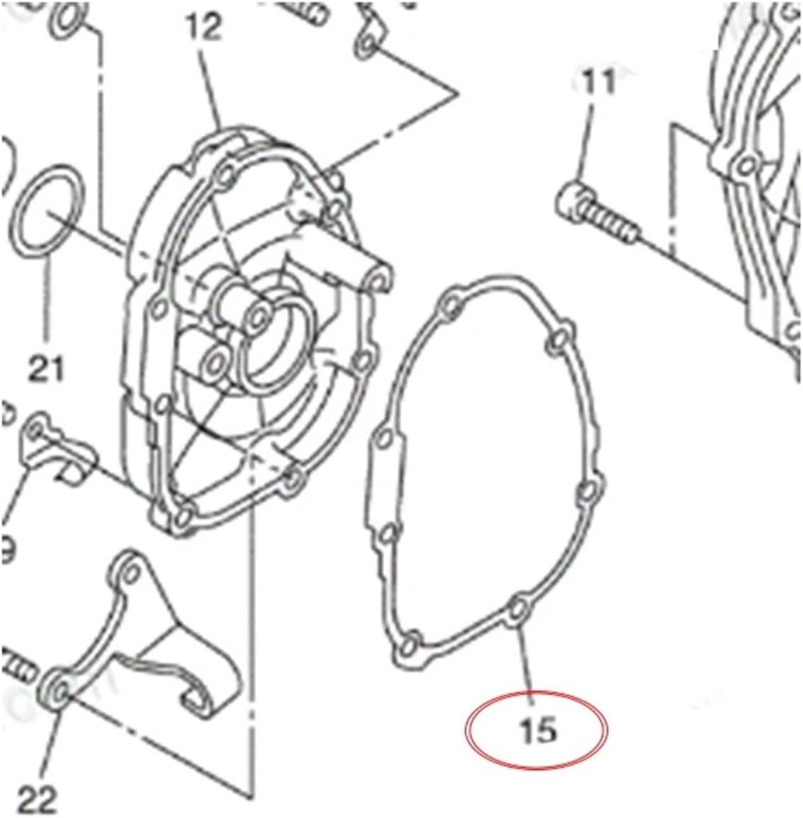 Motorcycle Oil Pump Alternator Cover Gasket for 600CC YFZ-R6 YFZR6 R6 2006-2020