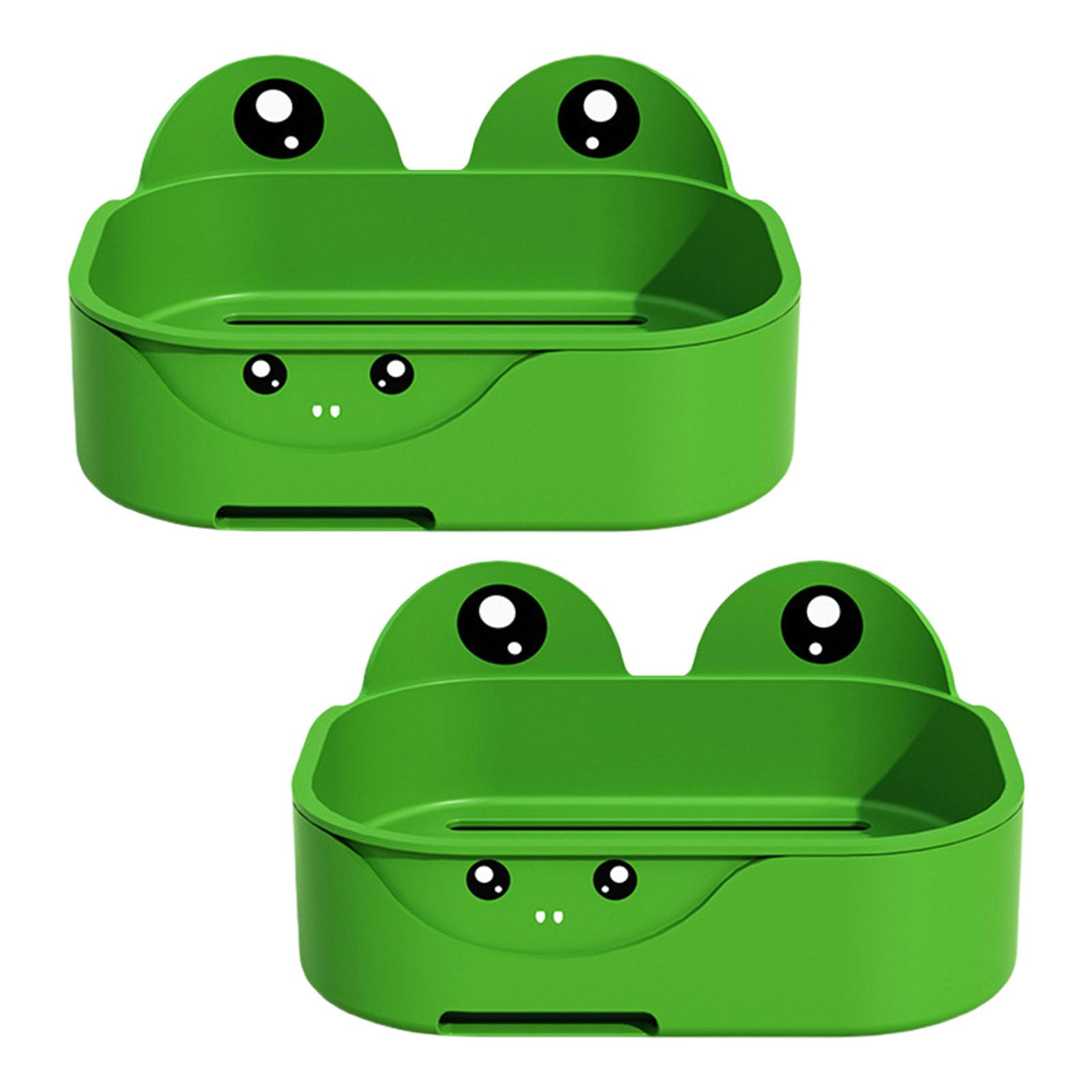 PANGBOER Unique Frogs Shapeds Soap Tray Functional and Fun Soap Savers for Kids and Family in Bathroom or Kitchen Drainages Holder