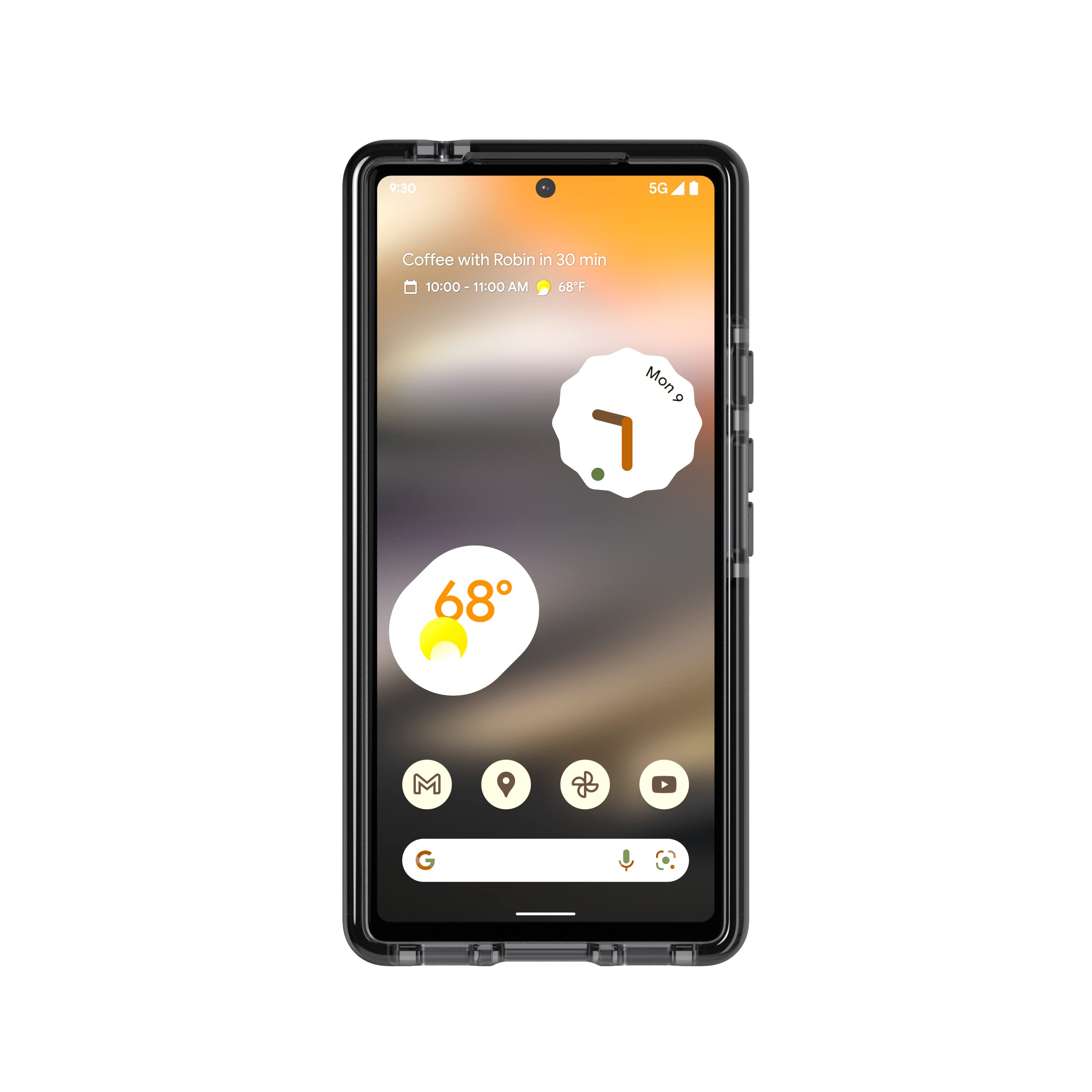 Tech21 Nero Fumo Evo Quadri Anti-urto Custodia TPU Cover per Google