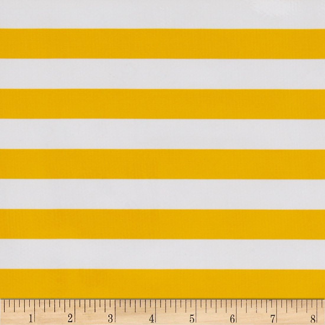 Oilcloth Stripes Yellow Fabric By The Yard