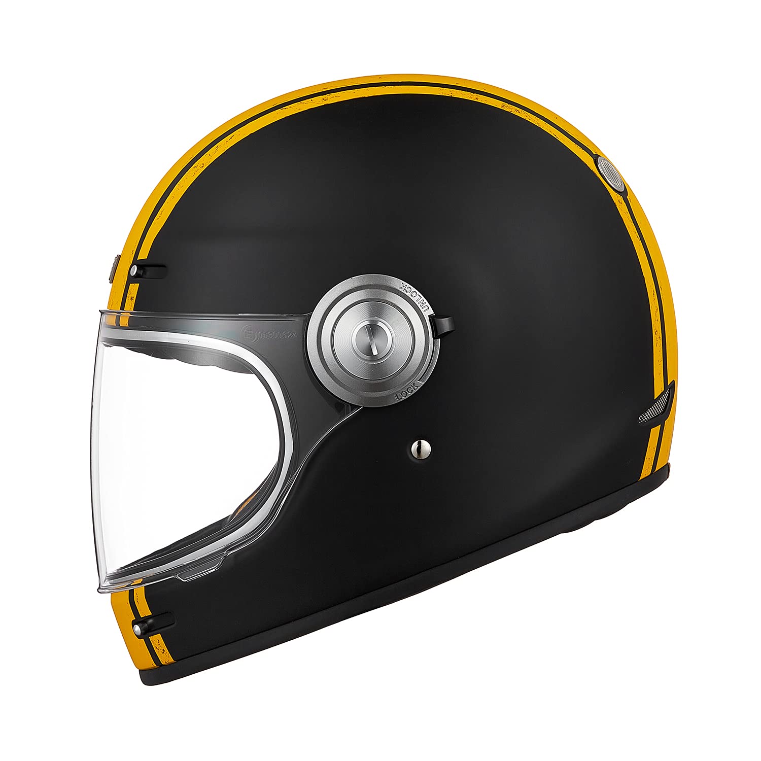 ORIGINE Casco Moto Integral Vintage ECE Homologado Cáscara de Fibra de Vidrio con Visera
