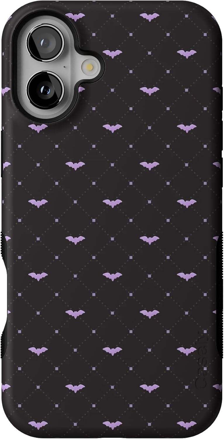 Casely iPhone 16 Plus Case | Such a Battie | Purple Bats | Compatible with MagSafe | Bold Protective Design