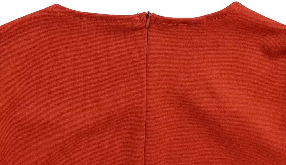 Women's Business Retro Ruffles Vintage Peplum Formal Work Pencil Bodycon Dress