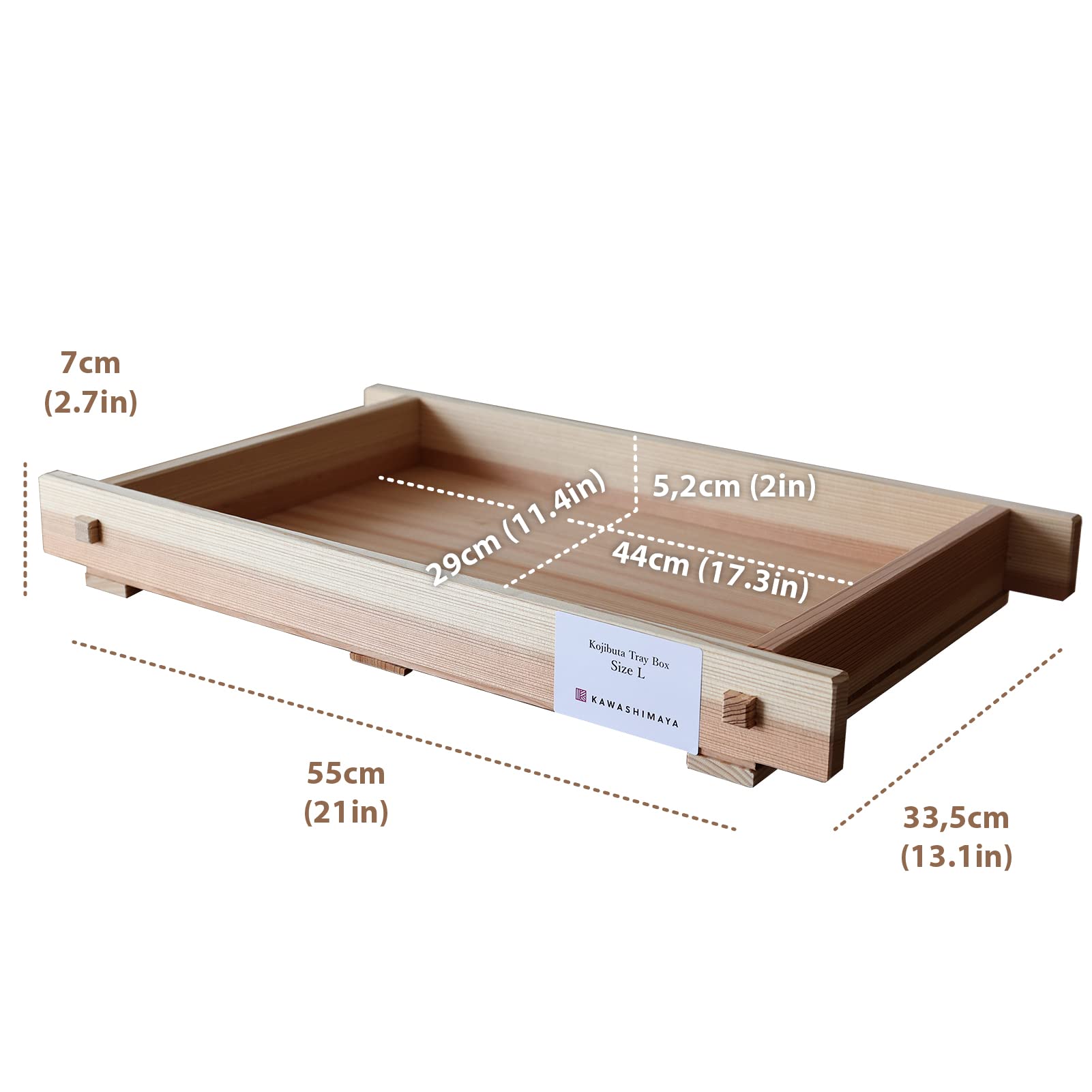 Koji Tray, Kojibuta from Japanese Natural Cedar Wood, 21.7 x 13.2