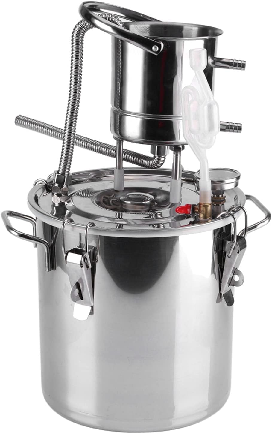 Stainless Steel Wine Making Kit, Beer Making Kit with Stainless Steel Magnetic Pump, Low Noise Home Brewing Kit (20L)