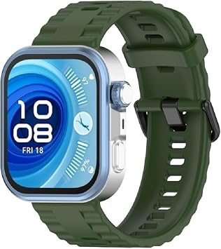 Huawei Watch Fit 4 Pro Watch Fit 4 Watch Fit 3 ile Uyumlu Official Siyah Tokal  Silikon Kordon Koyu Ye il