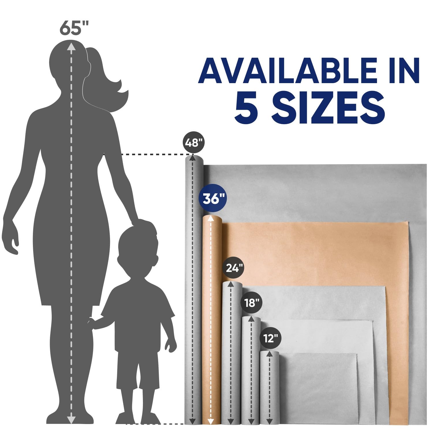 Jasnoniebieska rolka papieru budowlanego, grubość 20 kg, wyprodukowana w USA, rolka papieru kraftowego do projektów szkolnych, kolorowy papier do sztuki i rzemiosła, dekoracji