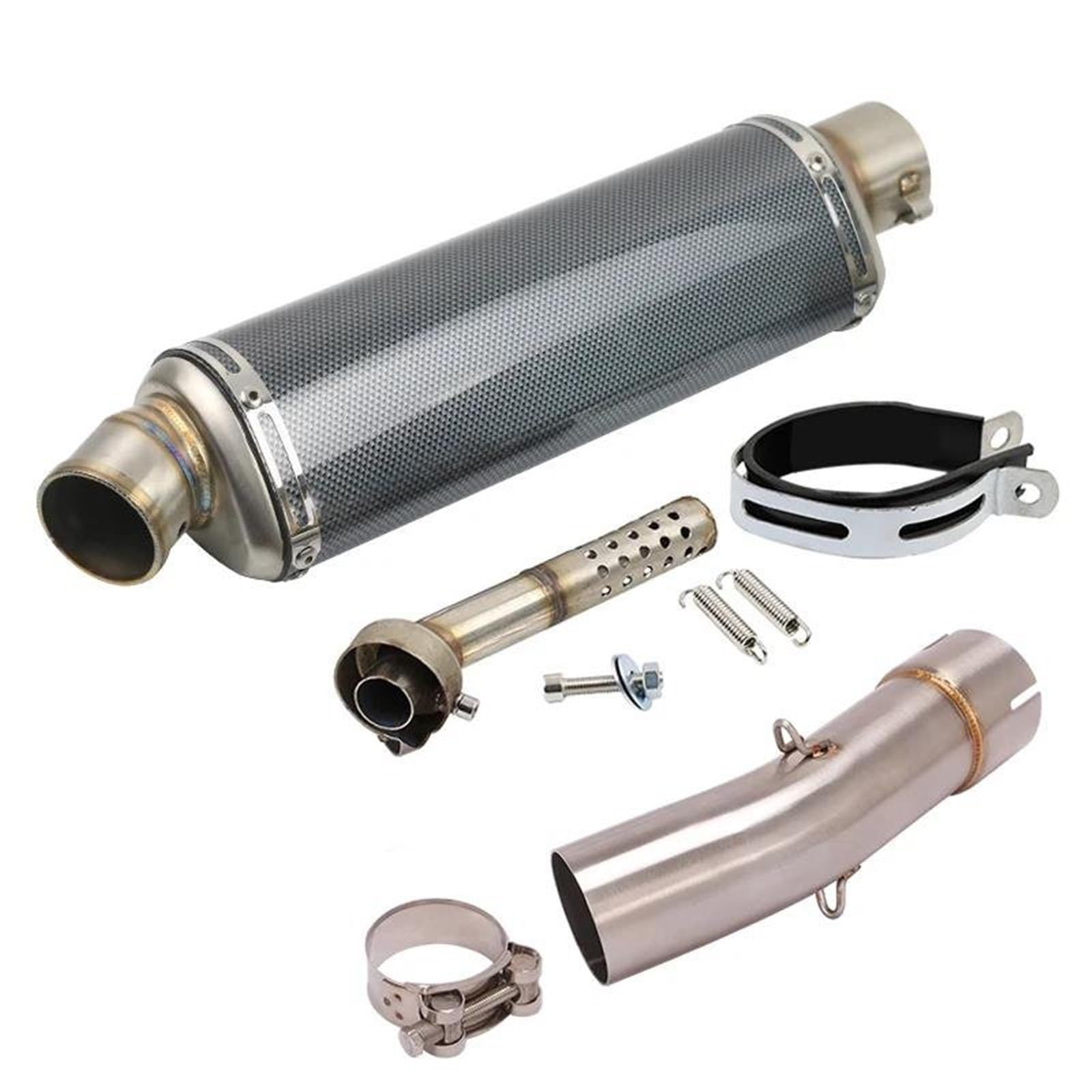 Montagekomponenten Motorradauspuffanlage, Modifiziertes Mittelverbindungsrohr Mit Schalldämpfer Zum Aufstecken Für Suzuki SV650 SV 650 SV650X 2003–2015(Type D)