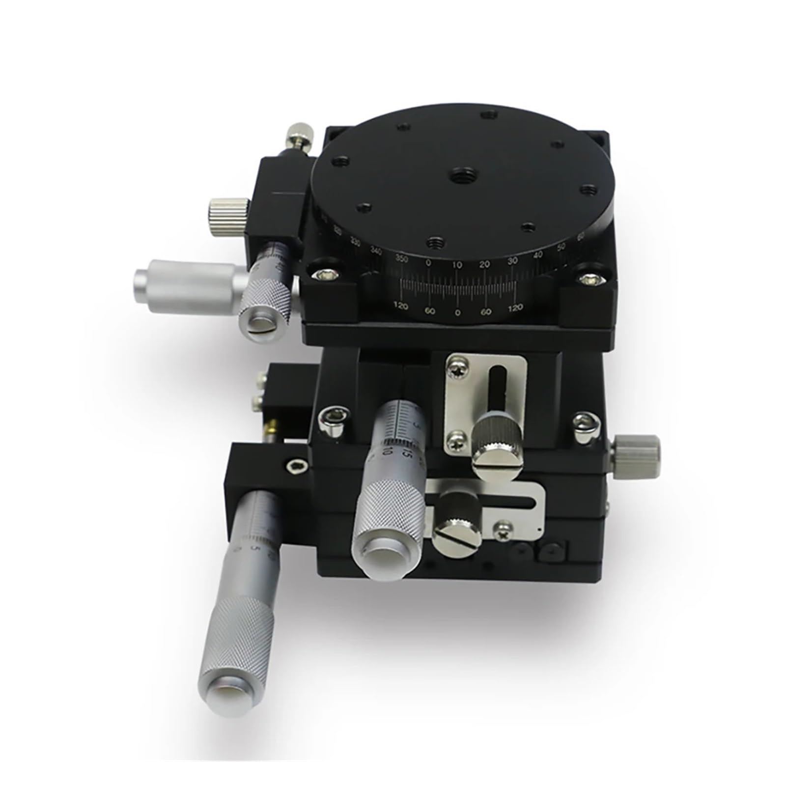 IGNVXMGKP XYZR Axis 60 * 60mm LT60-LM Sliding Table V-Type 4-Axis Fine-Tuning Platform Manual Linear Platform Bearing Adjustment Slide 29.4N