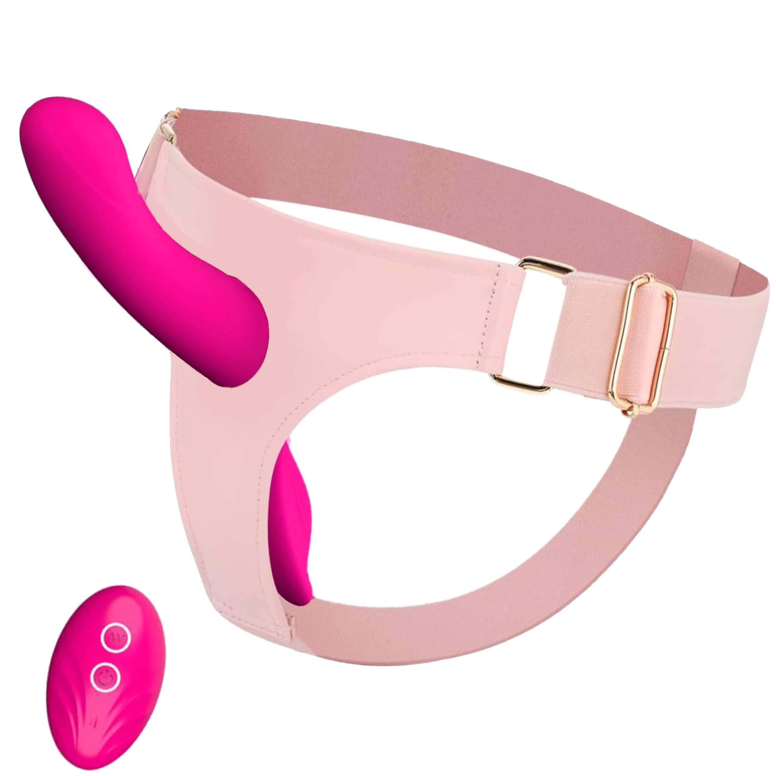 Strap-On Doppio Vibrante 15 cm – Stimolatore Punto G & Clitoride per Donne Arnés Regolabile 10 Modi Telecomando Impermeabile Ricaricabile USB per Coppie & Lesbiche FOPS D56