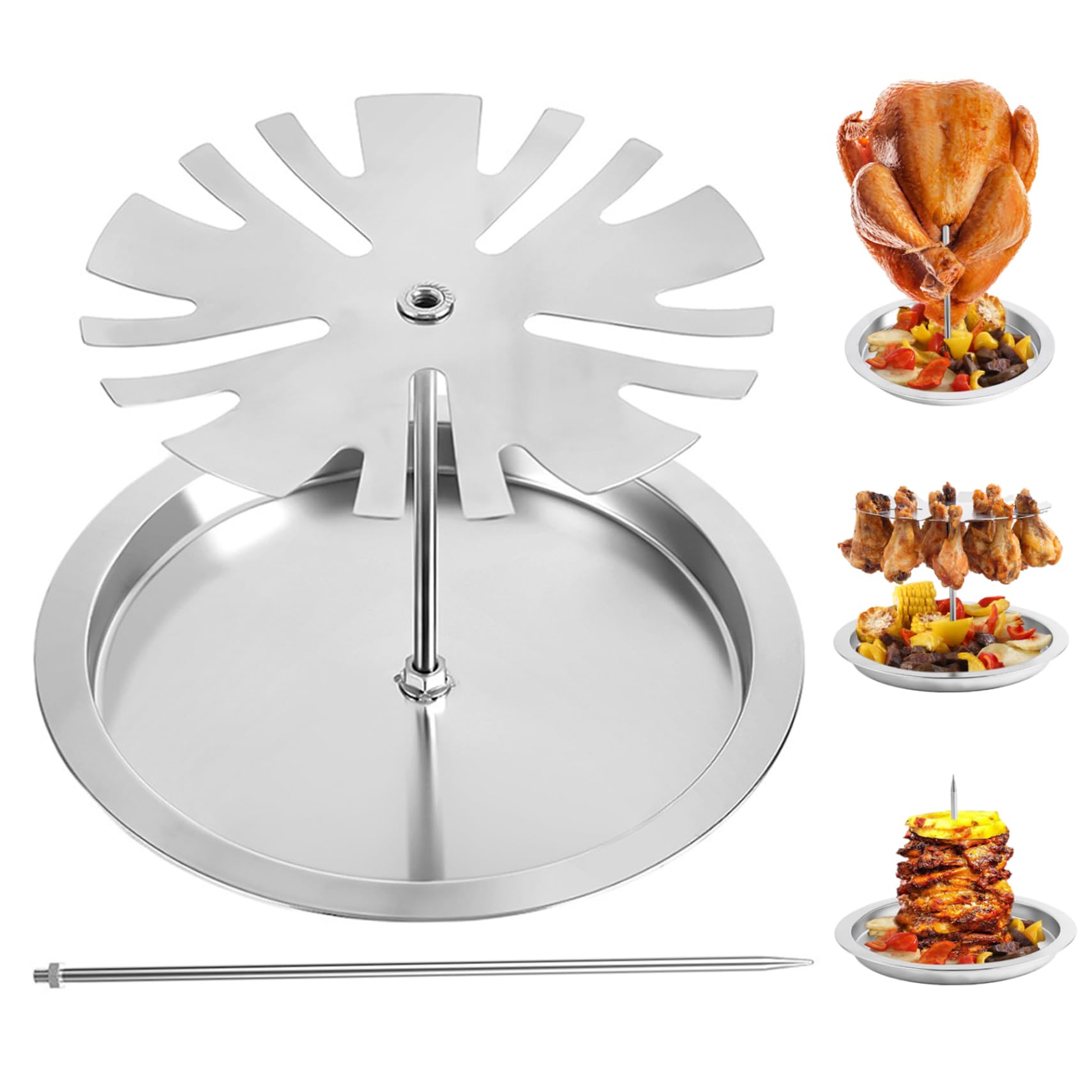 Support pilon poulet 15 fentes cuisson verticale et peau croustillante