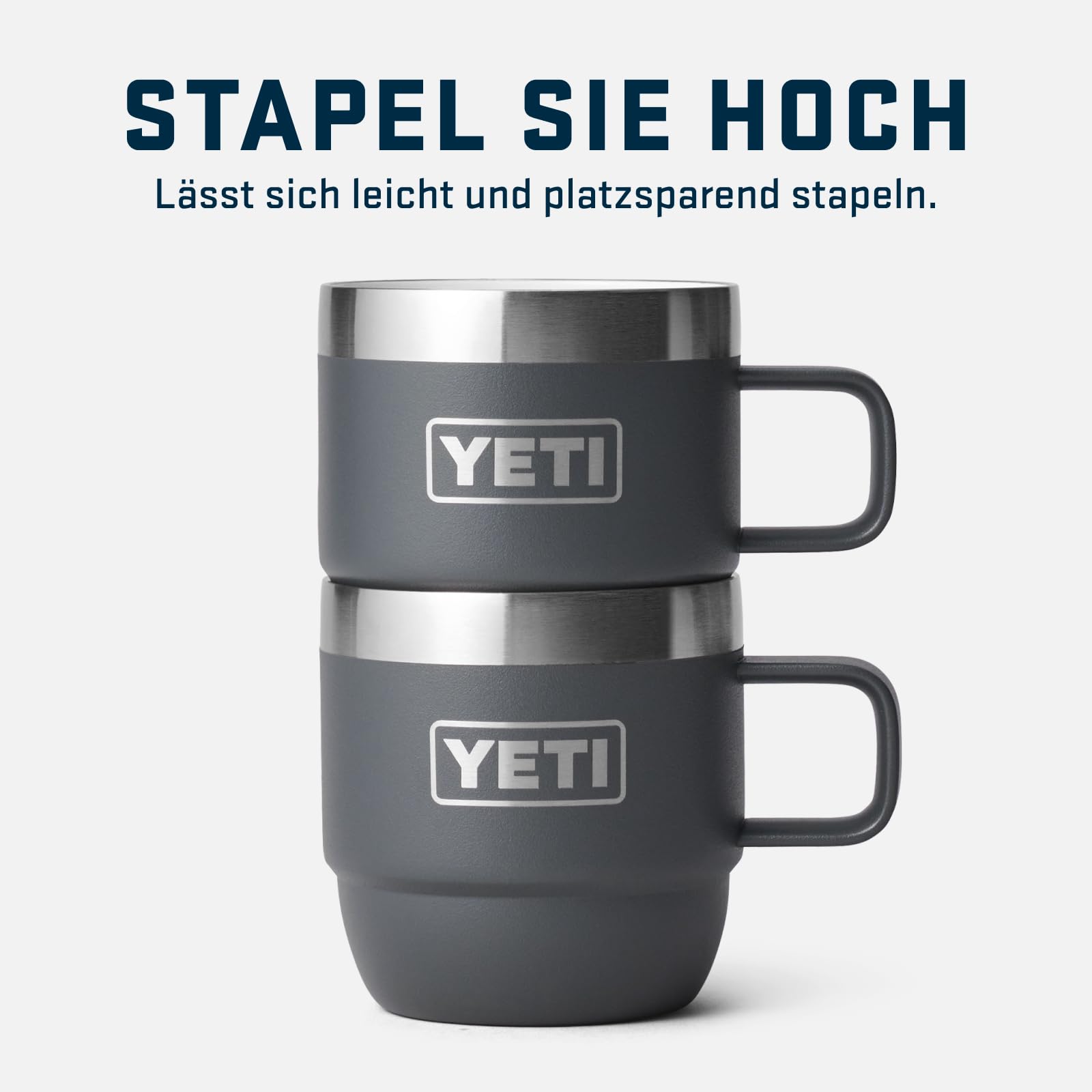 YETI Rambler Stapelbare Tasse Mit DuraSip Keramikbeschichtung, Navy, 2 Pack 6 oz (177 ml)