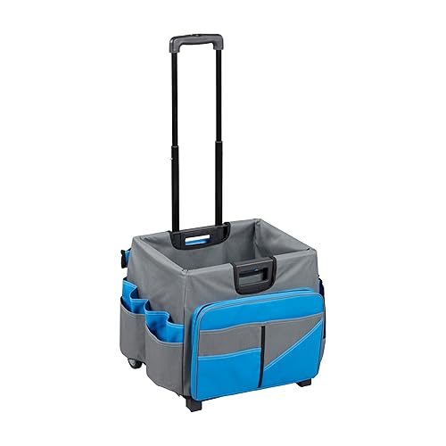 ECR4Kids Universal Rolling Cart with Canvas Organizer Bag, Mobile Storage,