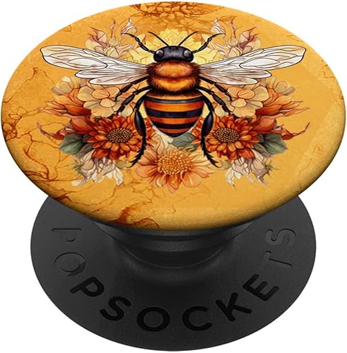 Miniatura 1 de Abejorro Abejorro miel apicultor flor amarilla abeja PopSockets estándar PopGrip