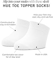 Vista 5 de HUE Calcetines de algodón para mujer con forro de puntera oculta, paquete de 3 pares