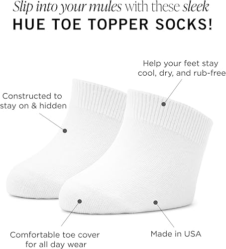 Miniatura 5 de HUE Calcetines de algodón para mujer con forro de puntera oculta, paquete de 3 pares