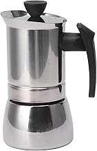 Cafeteira, cafeteira de aço inoxidável 304, panela moka para fogão, cafeteira italiana, panela moka grande, cafeteira portátil com alça isolada para casa, cozinha, acampamento,(4 xícaras 200ml)