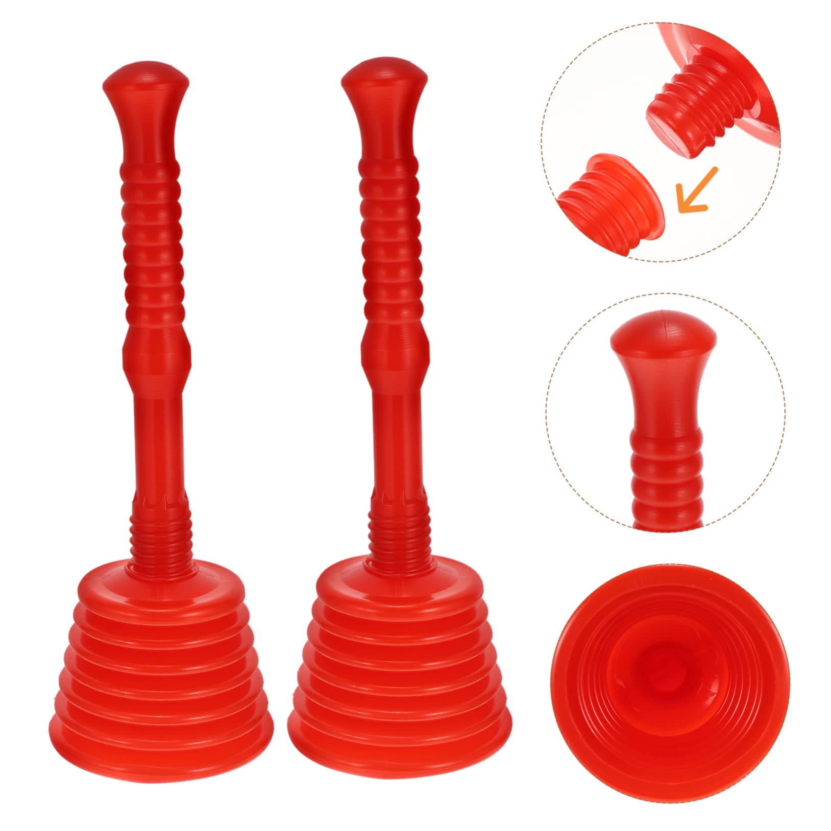 DOITOOL 2 Set Draga Fognaria Ventosa per WC Domestico Stantuffi del Lavandino del Water Detersivo WC Idropulitrice Sturatubi Sturalavandini da Bagno Detergente per Sgabelli 2 Pezzi * 2
