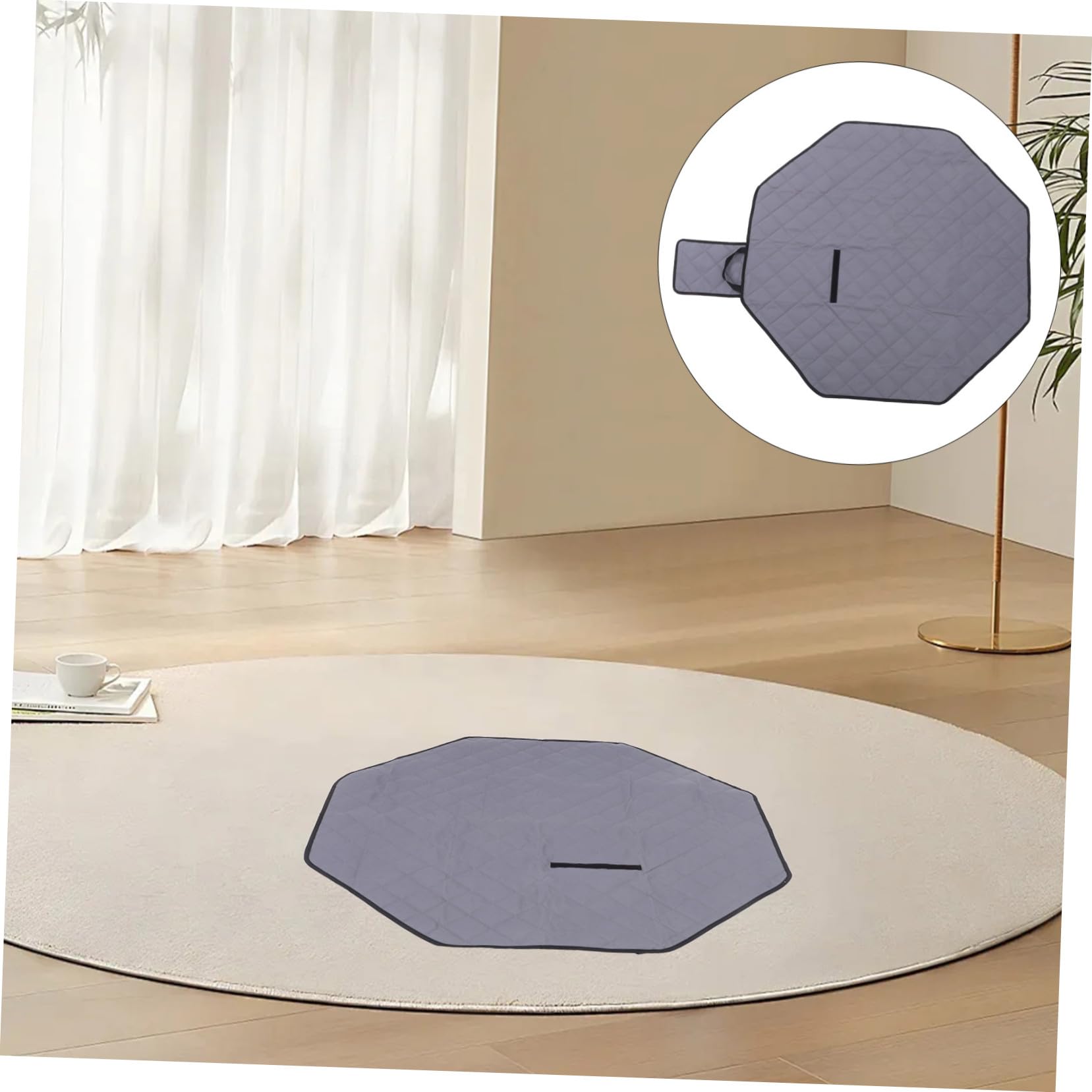 Alfombrilla Octogonal para Parque de Mascotas de Tela Oxford, Plegable y Lavable, Colchoneta Reutilizable para Perros y Gatos en Interiores y Camping