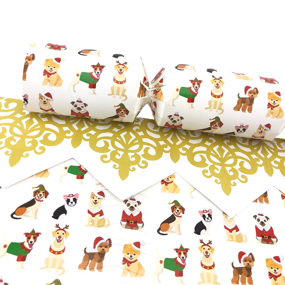 That's Crackers Red 6 Christmas Dogs Cracker Making Craft Kit - Make & Fill Your Own