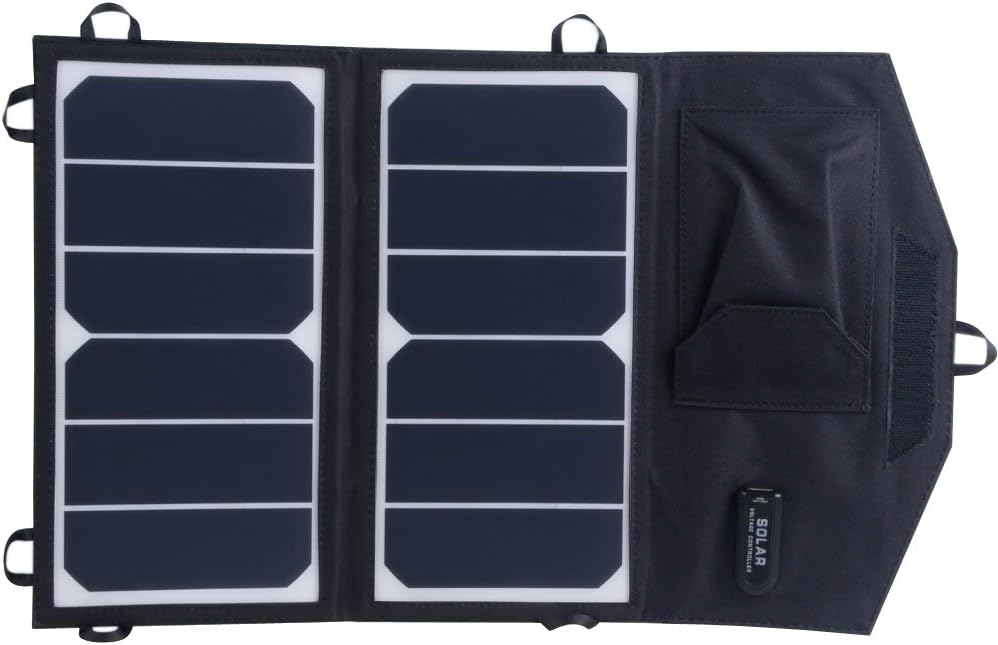 KINGSOLAR 14W 5V Portable Solar Charger USB Solar Panel for iPhone 6 Plus 6 5S 5C 5 4S, iPads, iPods, Samsung Galaxy and Many Other 5V USB-Charged Devices