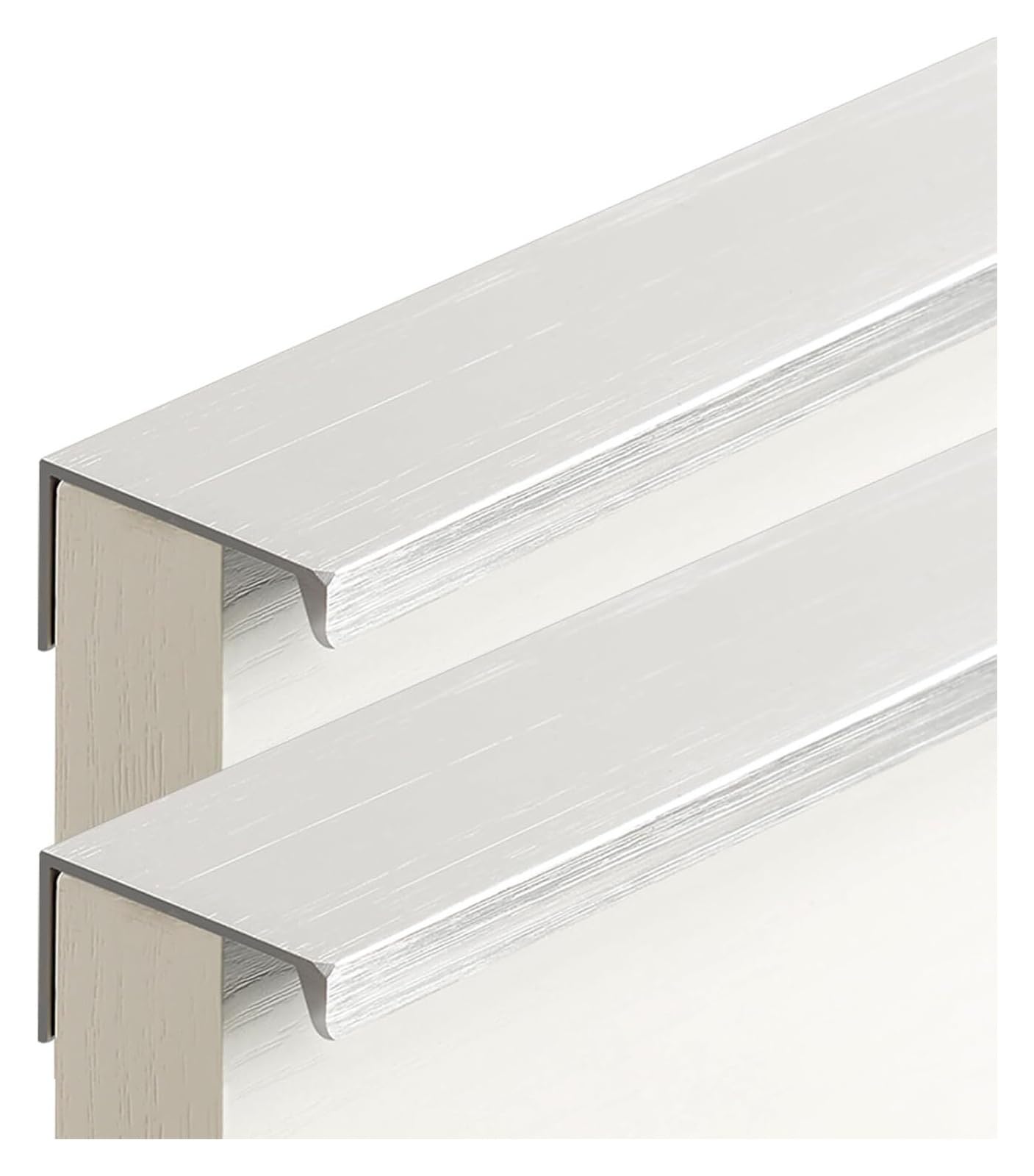 Lqzaxsrdr A Concealed Drawer Handles, Brushed Silver Luminum Concealed Cabinet Pull Handles 2 Pcs 80-1200Mm(Length 1000Mm)