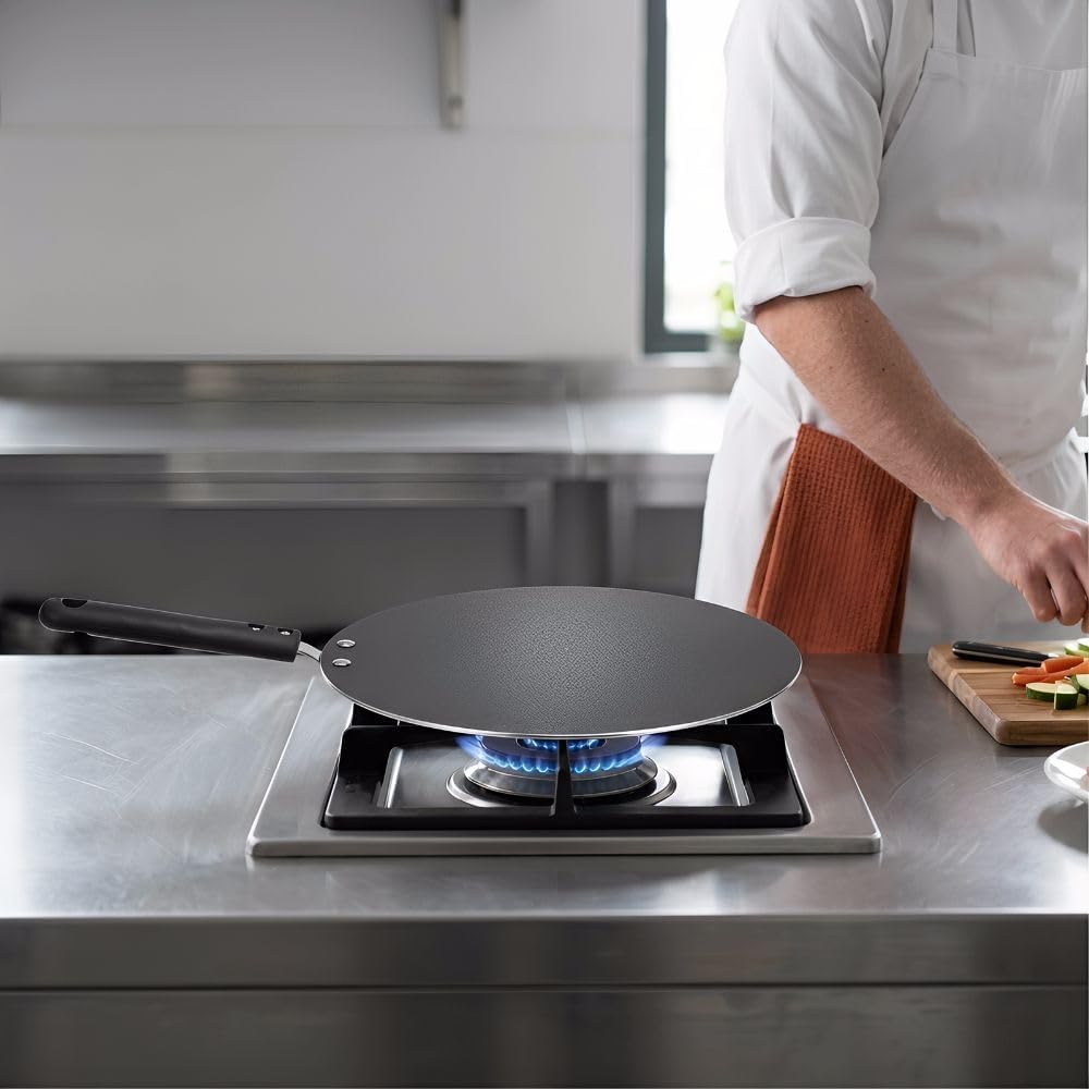30cm - Aluminum Alloy Saute Pan for Gas Stove, Pancake Griddle with Thickened Bottom for Pancakes, Eggs, Omlets, Quesadillas, Tortillas, Even Heating