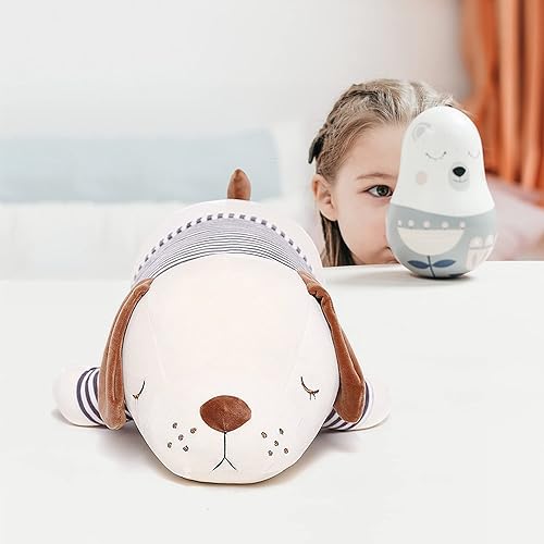 Miniatura 7 de Niuniu Daddy - Almohada de 20in con diseño de perro de peluche muy suave para abrazar al dormir