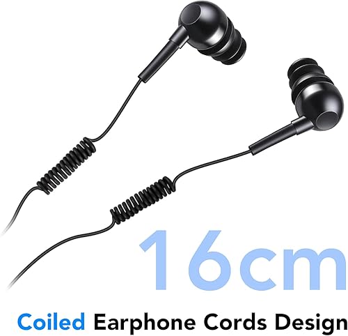 Miniatura 6 de AGPTEK IPX8 - Auriculares intraurales impermeables con cable de extensión de audio estéreo, con cable, color negro