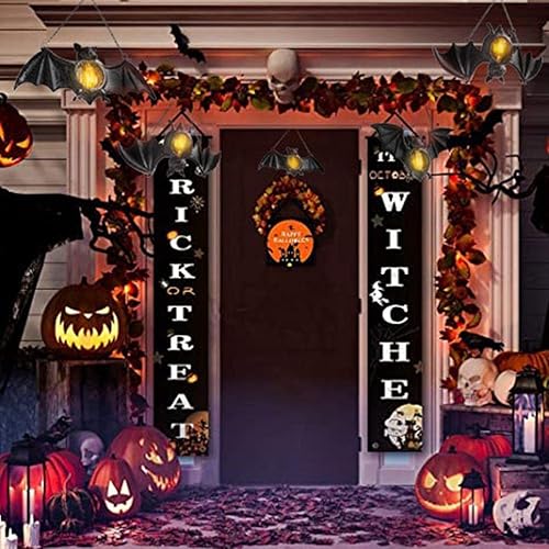 Miniatura 6 de TOPINCN Farol de Halloween, linterna LED de Halloween, linterna colgante sin llama para decoración de fiesta de Halloween (#1)