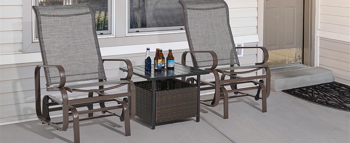 Amazon.com: Yaheetech Outdoor Patio Glider, Rocking Lounge