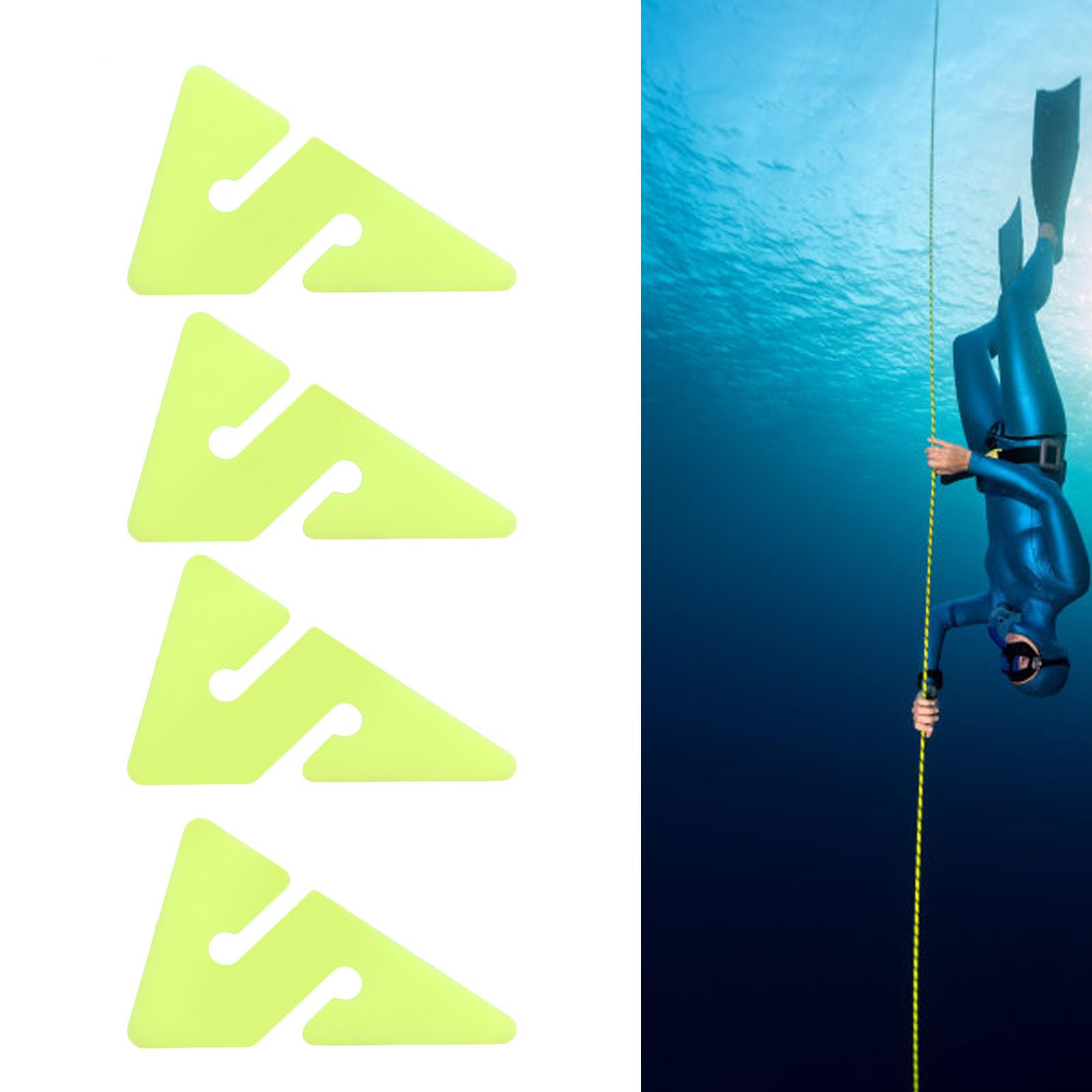 AMONIDA Indicatore di Freccia con Triangolare per Immersioni Subacquee con Colori Accattivanti per Subacquei Tecnici in Grotta