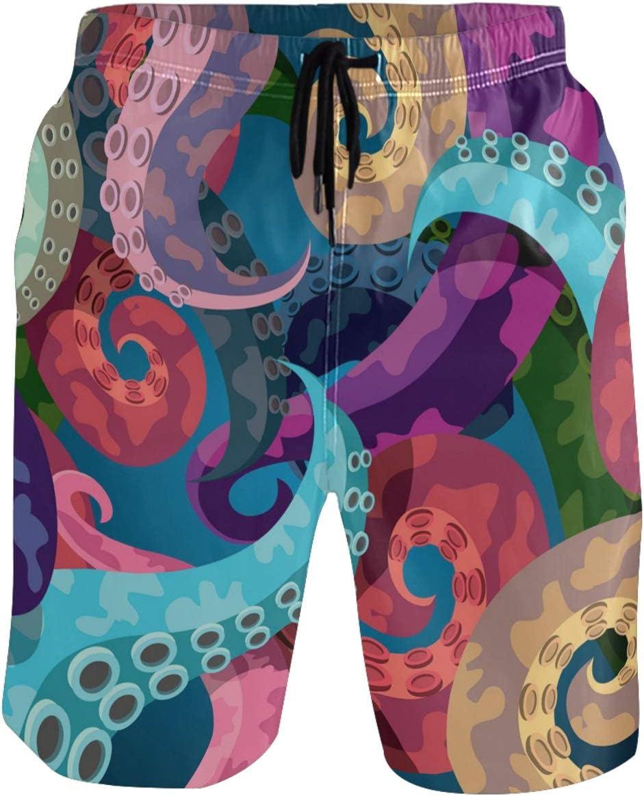 visesunny Men's Novelty Beach Shorts Quick Dry Swimwear Sports Running Swim Board Shorts Bathing Suits with Pockets Summer