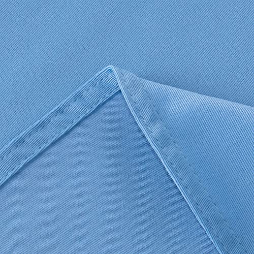 Image of Obstal 210GSM Rectangle Table Cloth, Sky Blue, 54 x 108 Inch | Heavy Duty Water Proof Microfiber Tablecloth, Decorative Fabric Table Cover for Outdoor and Indoor Use