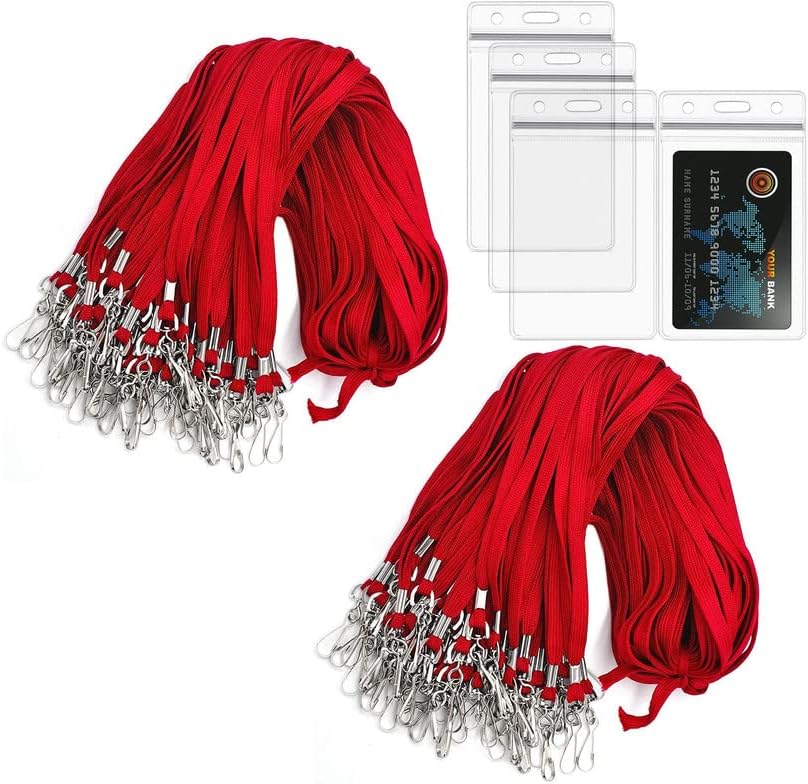 Work Lanyard 5-Pack Flat Neck Lanyards With Swivel Hook Clip - For ID Badges, Keys, Card Holders Polyester Lanyard - View #5