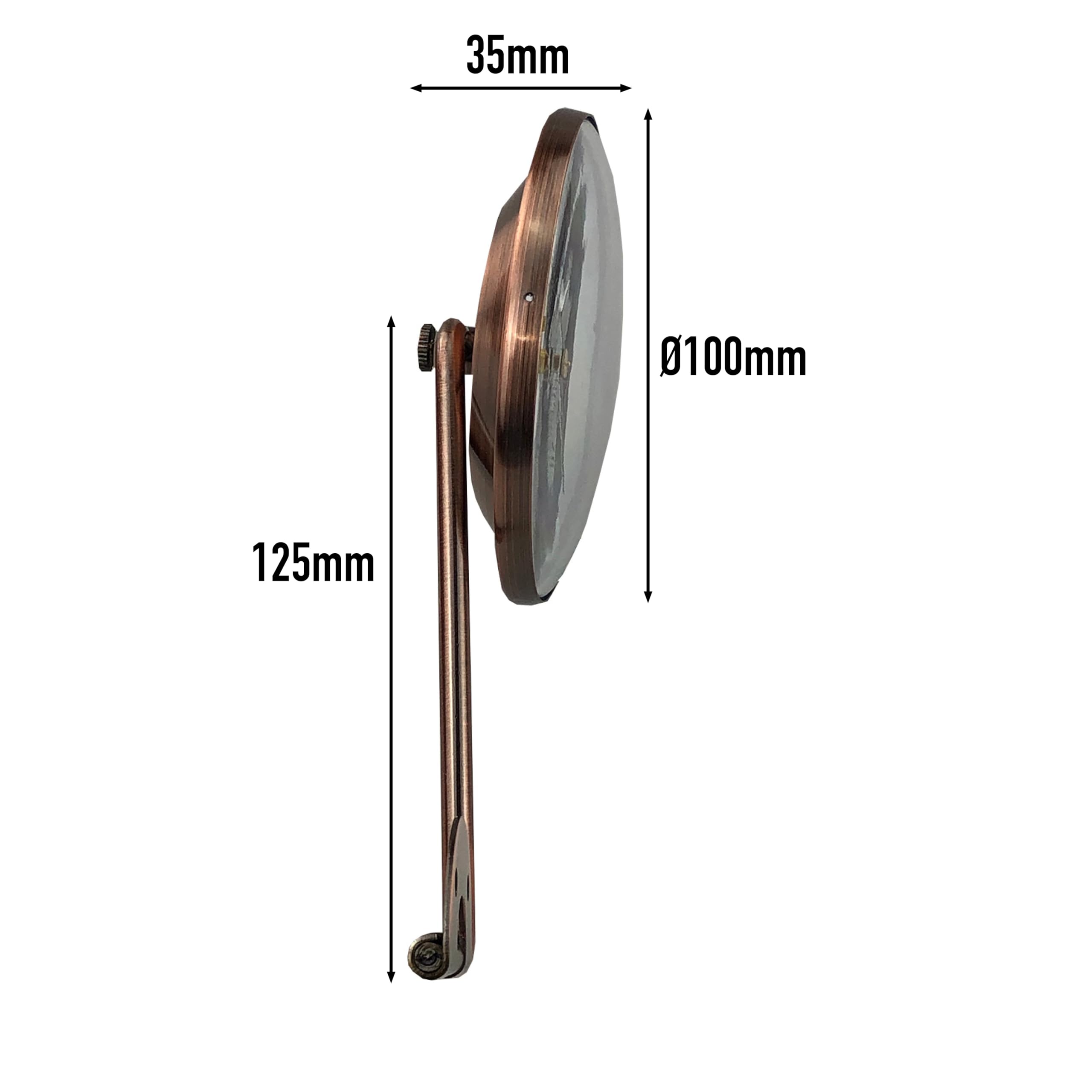 Termometro igrometro da esterno in ottone con elegante design del quadrante, termometro da giardino adatto per misurare temperatura esterna e umidità, per parete, serra, garage, braccio oscillante per