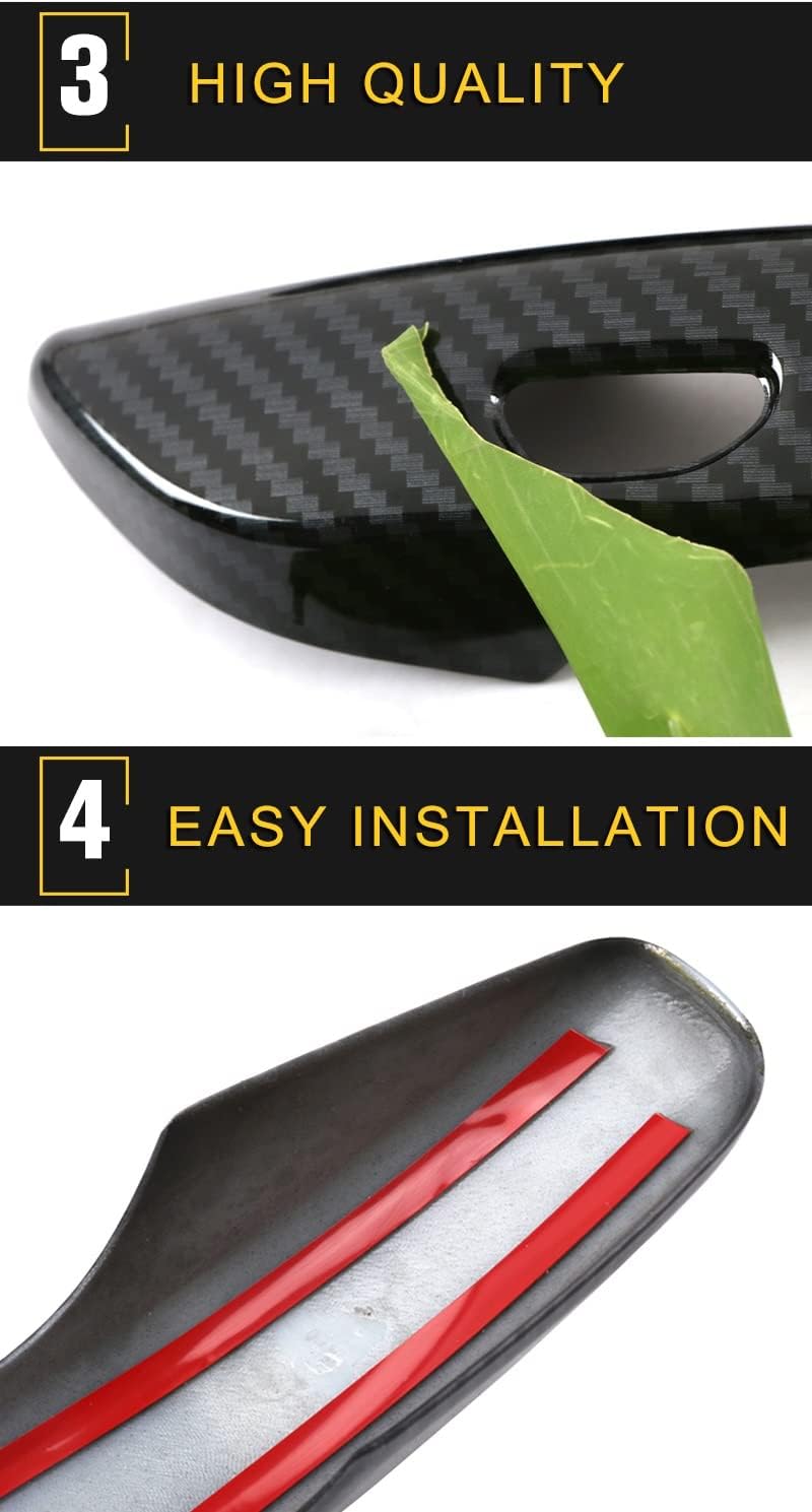 Exterior ABS Molding Protector Trim for Mazda 3 Axela BP 2019-2021 Car Accessories ABS Carbon Gate Door Handle Trim Frame Sticker Cover Exterior Decoration Moulding
