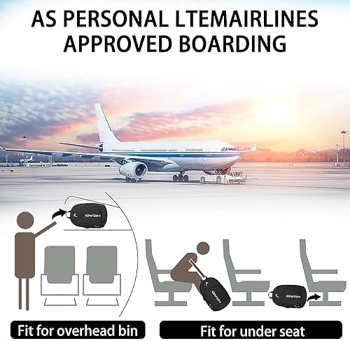 Miniatura 7 de HEAD Mochila de viaje impermeable para hombre, mochila ligera para laptop de 15.6 pulgadas con compartimento para zapatos, mochila casual para Negro