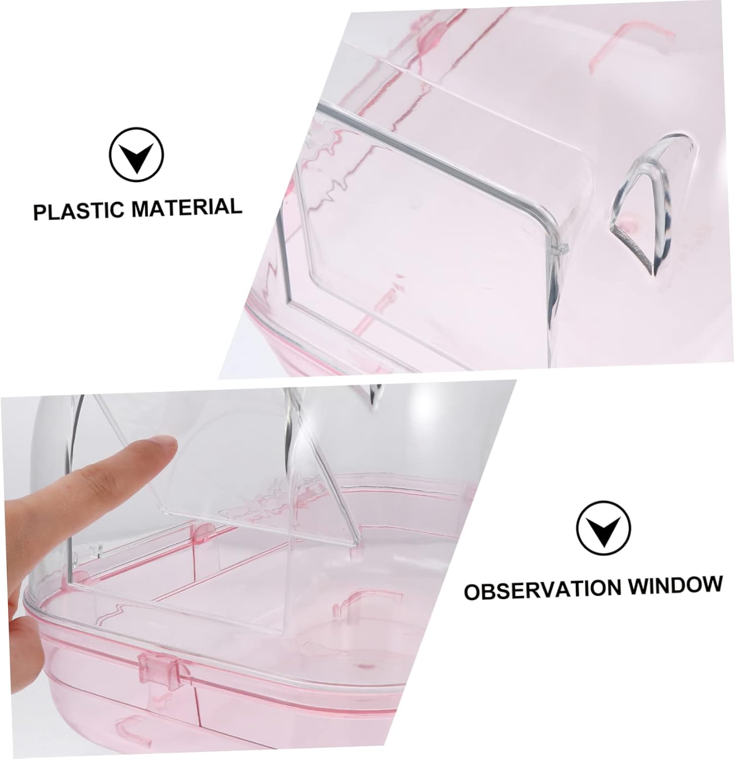 Transparent Hamster Bath Basin Large Pet Bath Container for Hamsters Guinea Pigs Animals Easy to Observe Stylish Design for Bathing and Playing