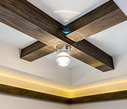 Miniatura 2 de ET2 E24590-93NAB Swank - Aplique de acrílico transparente para montaje empotradopared, 1 luz de 6 vatios, 6 pulgadas de alto x 5 pulgadas de ancho,