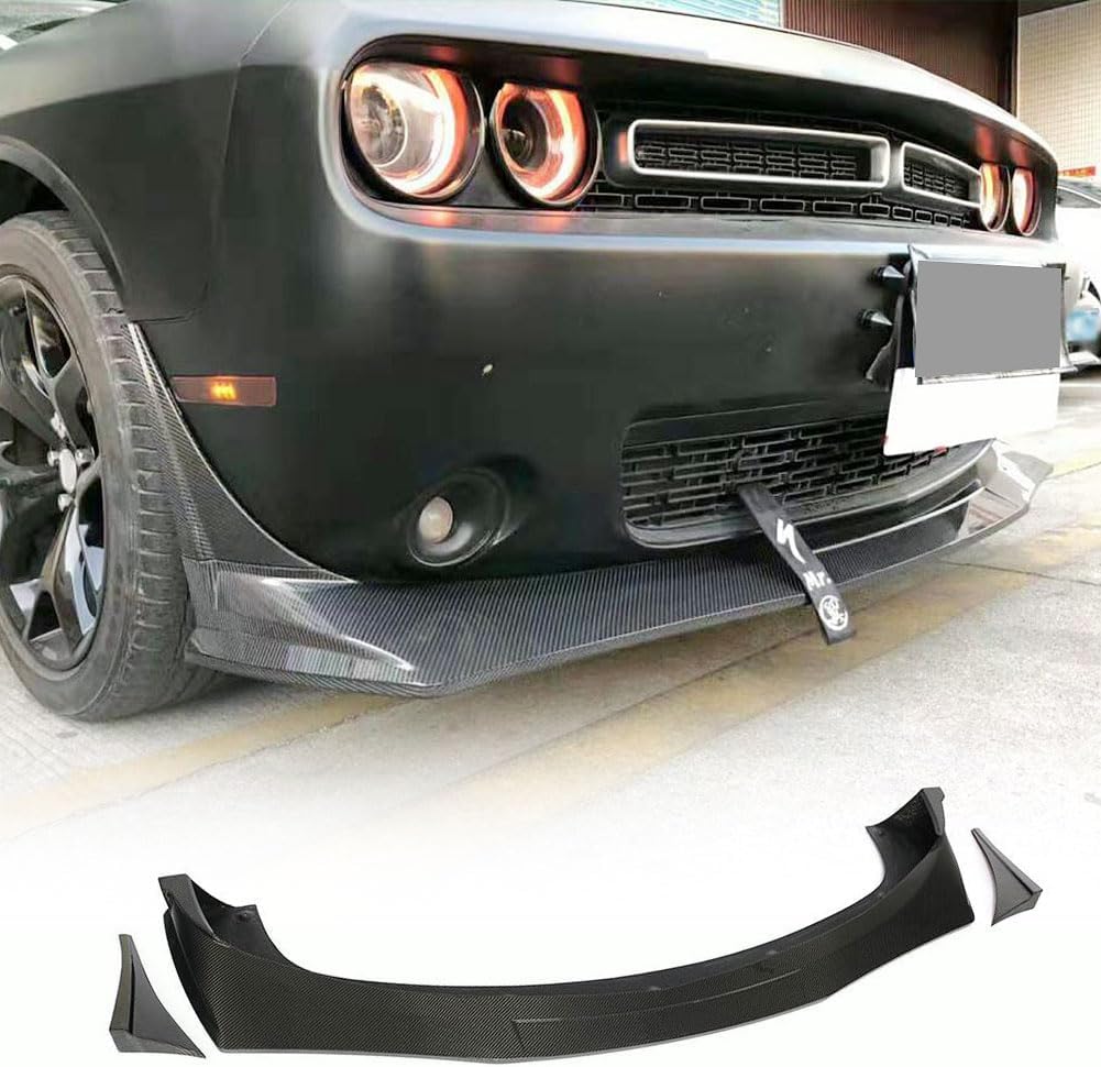 Front Bumper Lip fits Dodge Challenger Coupe 2015-2019 Factory Outlet Carbon Fiber CF Chin Spoiler Splitter Protector