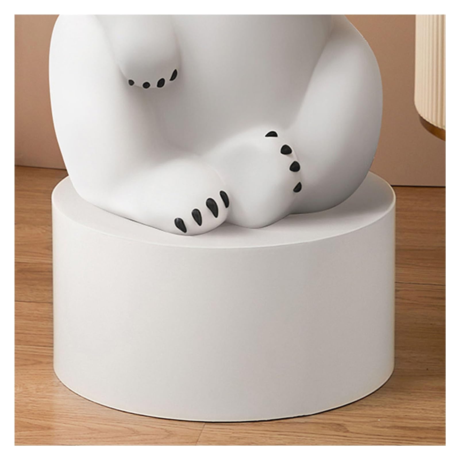 Socle de présentation rond minimaliste blanc, colonne d'exposition design pour showroom